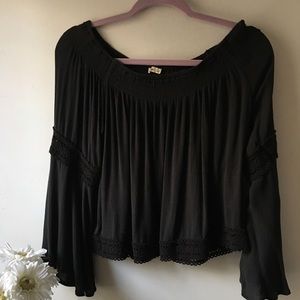 Black Off the Shoulder Shirt